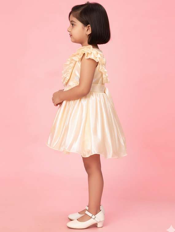 girls solid sleeveless fit & flare dress - 22280234 -  Standard Image - 2