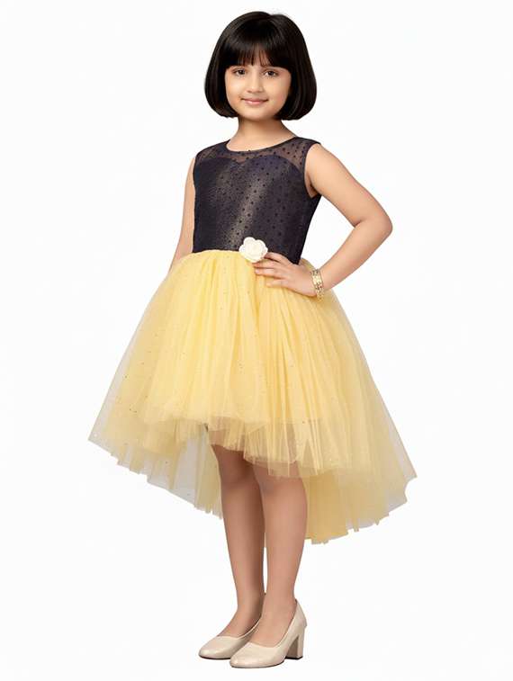 girls self designed sleeveless high low dress - 22280264 -  Standard Image - 2