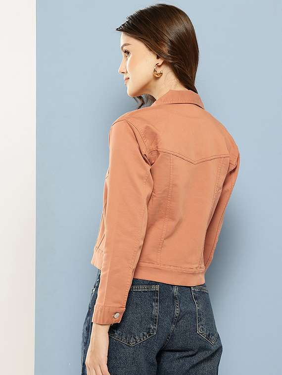 women solid long sleeve denim jacket - 22280349 -  Standard Image - 2