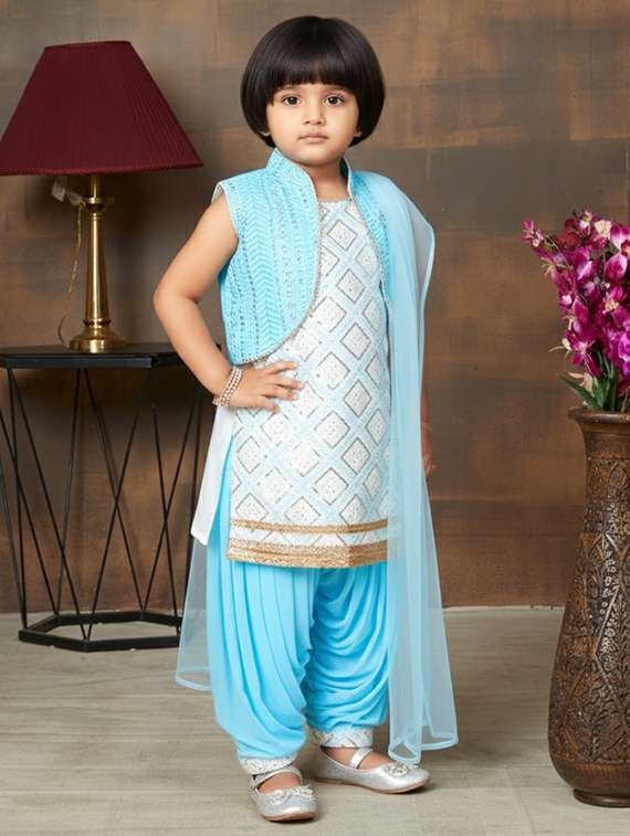 girls kurta and salwar with dupatta set - 22280361 -  Standard Image - 2