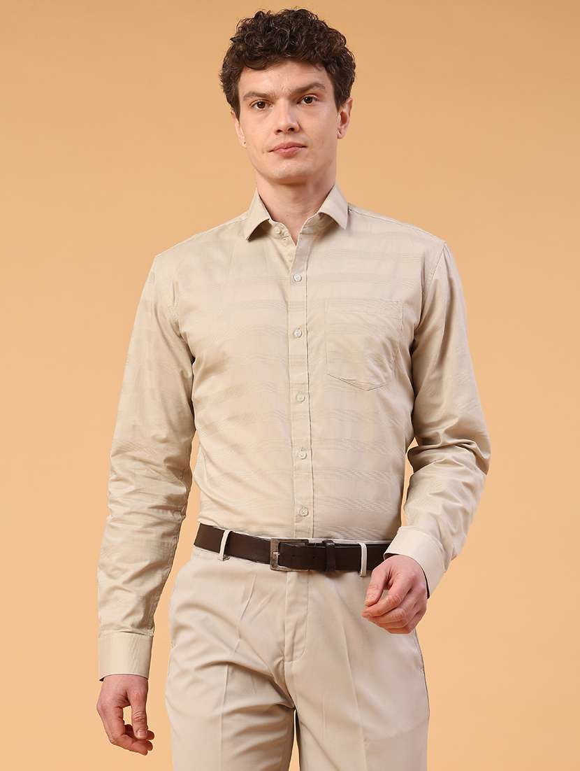 men striped long sleeve slim fit formal shirt - 22280485 -  Standard Image - 2