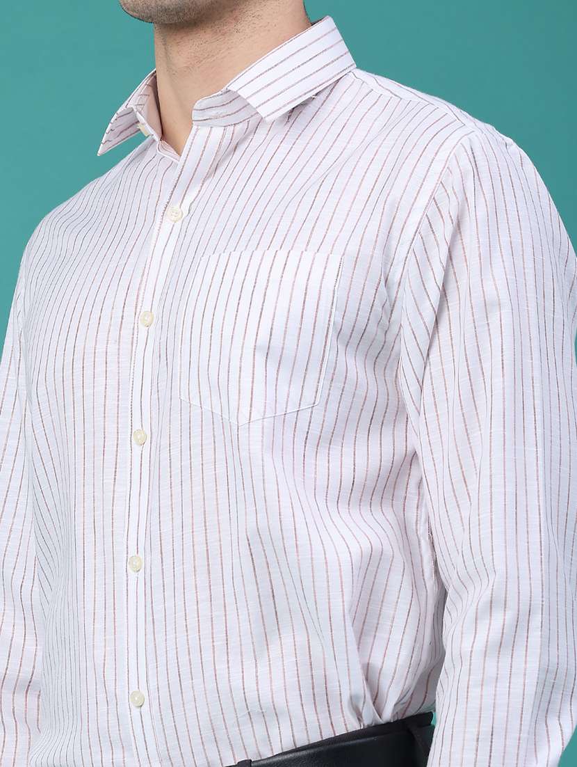 men striped long sleeve regular fit formal shirt - 22280488 -  Standard Image - 2