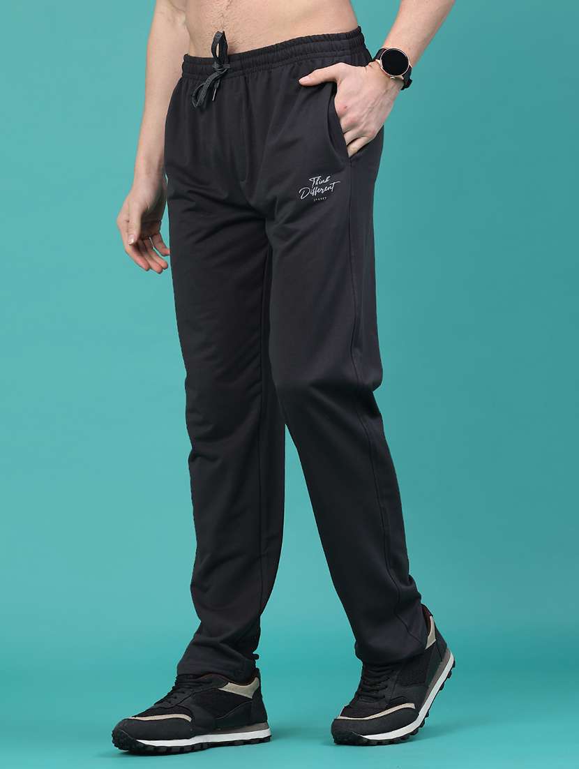 men solid mid rise full length track pant - 22280495 -  Standard Image - 2