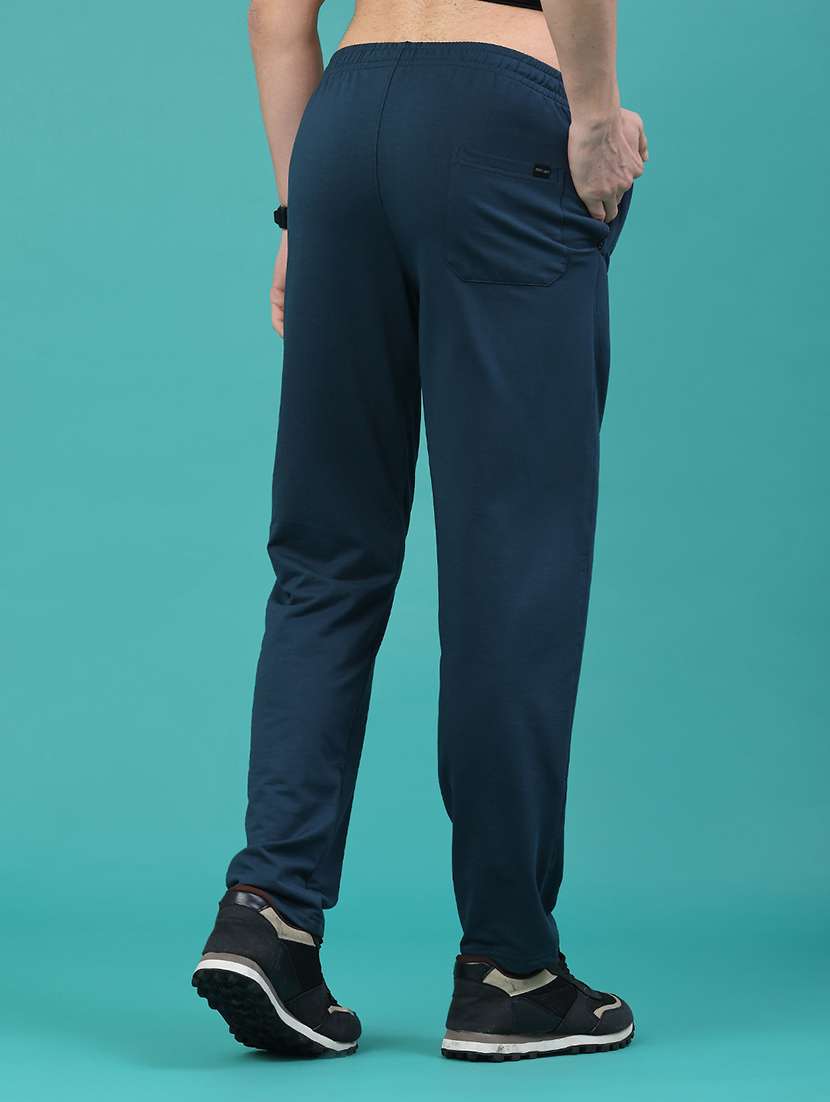 men solid mid rise full length track pant - 22280496 -  Standard Image - 2
