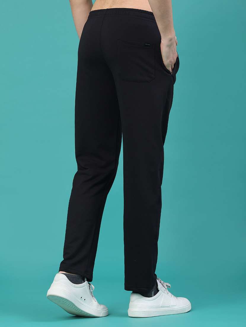men solid mid rise full length track pant - 22280498 -  Standard Image - 2