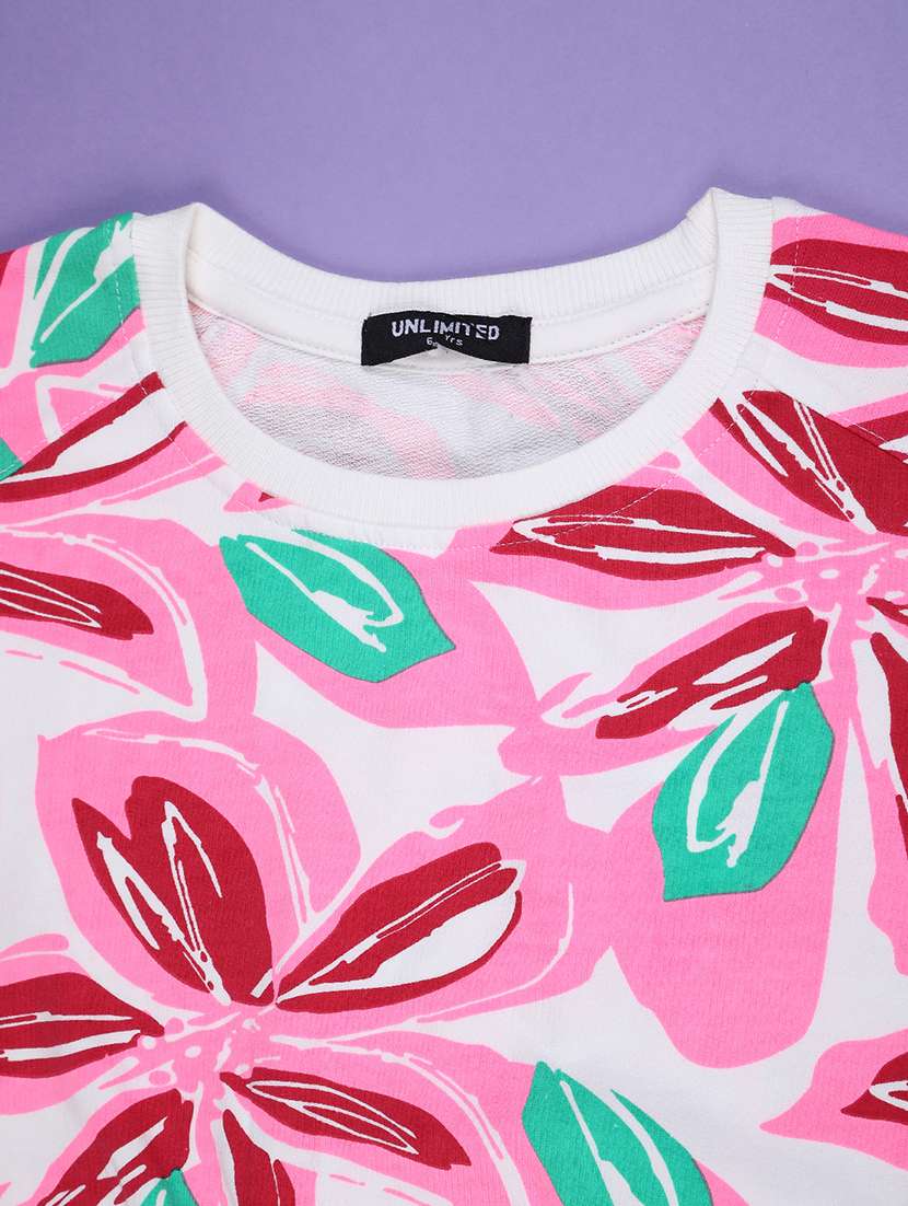 girls printed top and shorts co-ord set - 22280596 -  Standard Image - 2