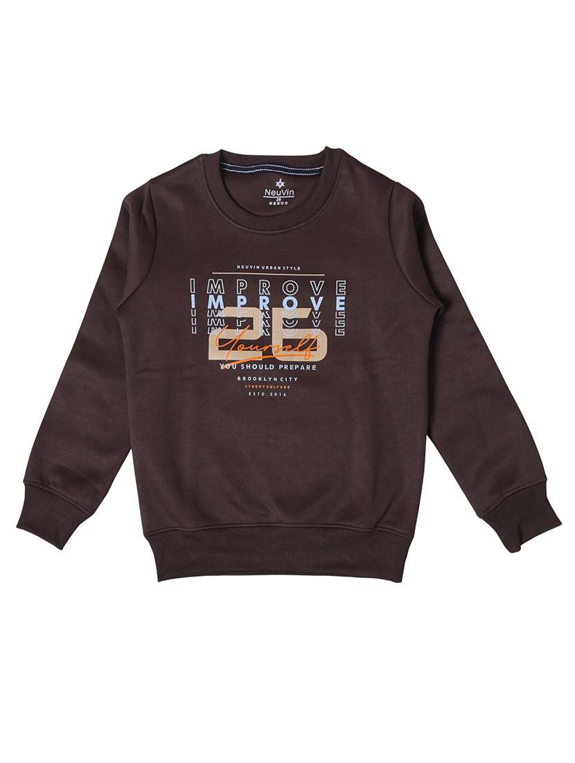 boys printed long sleeve sweatshirt