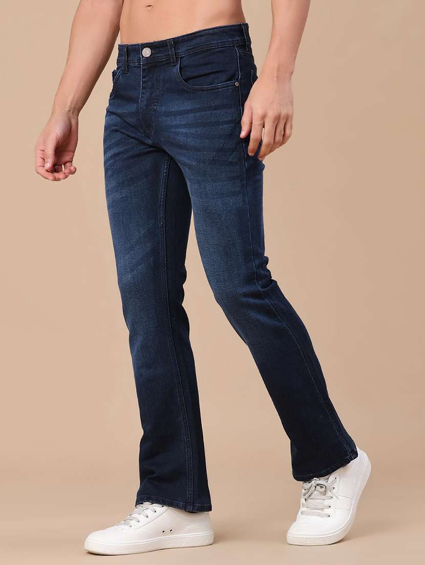 Men Washed Mid Rise Bootcut Jeans - 22280763 -  Standard Image - 2