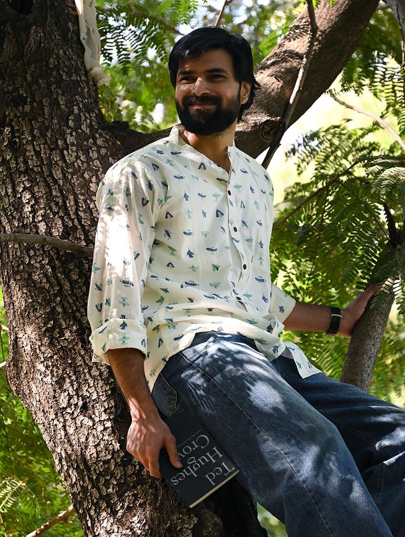 men printed long sleeve casual shirt - 22280778 -  Standard Image - 2