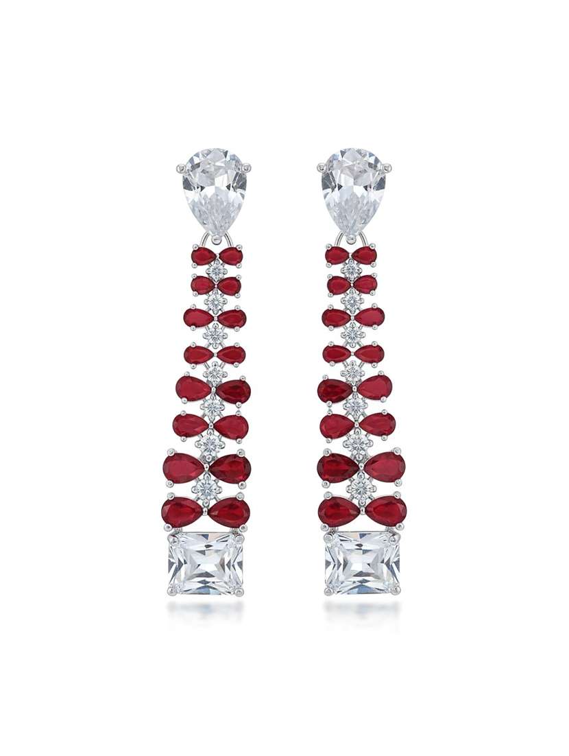 women multi colored brass drop earring - 22280815 -  Standard Image - 2