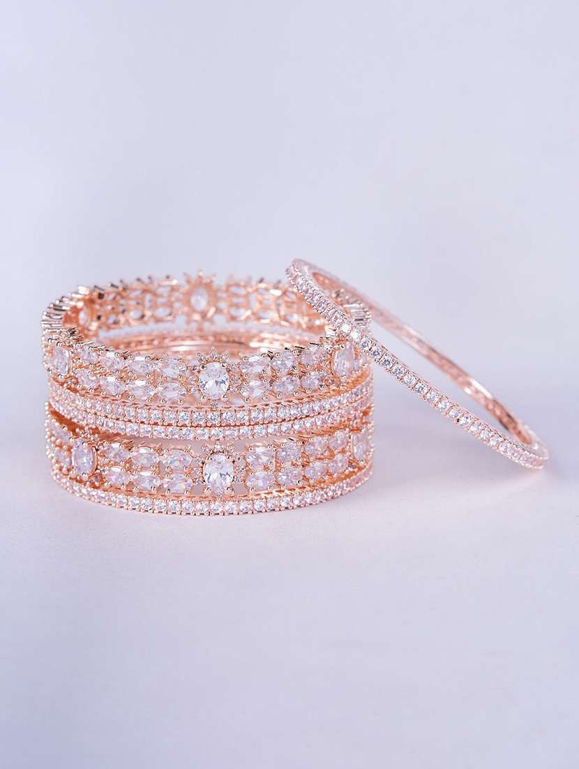 women stone studded brass bangle - 22280843 -  Standard Image - 2