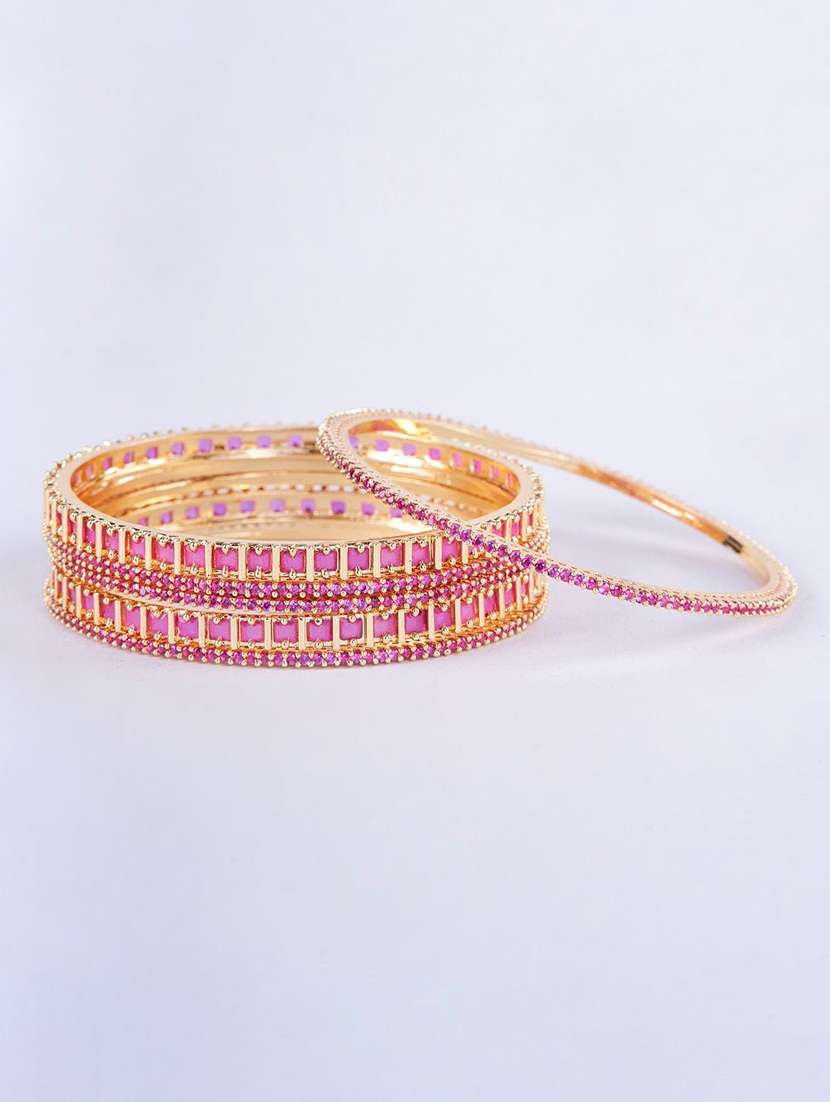  opal touch rhodium plated made of brass bangles - 22280857 -  Standard Image - 2