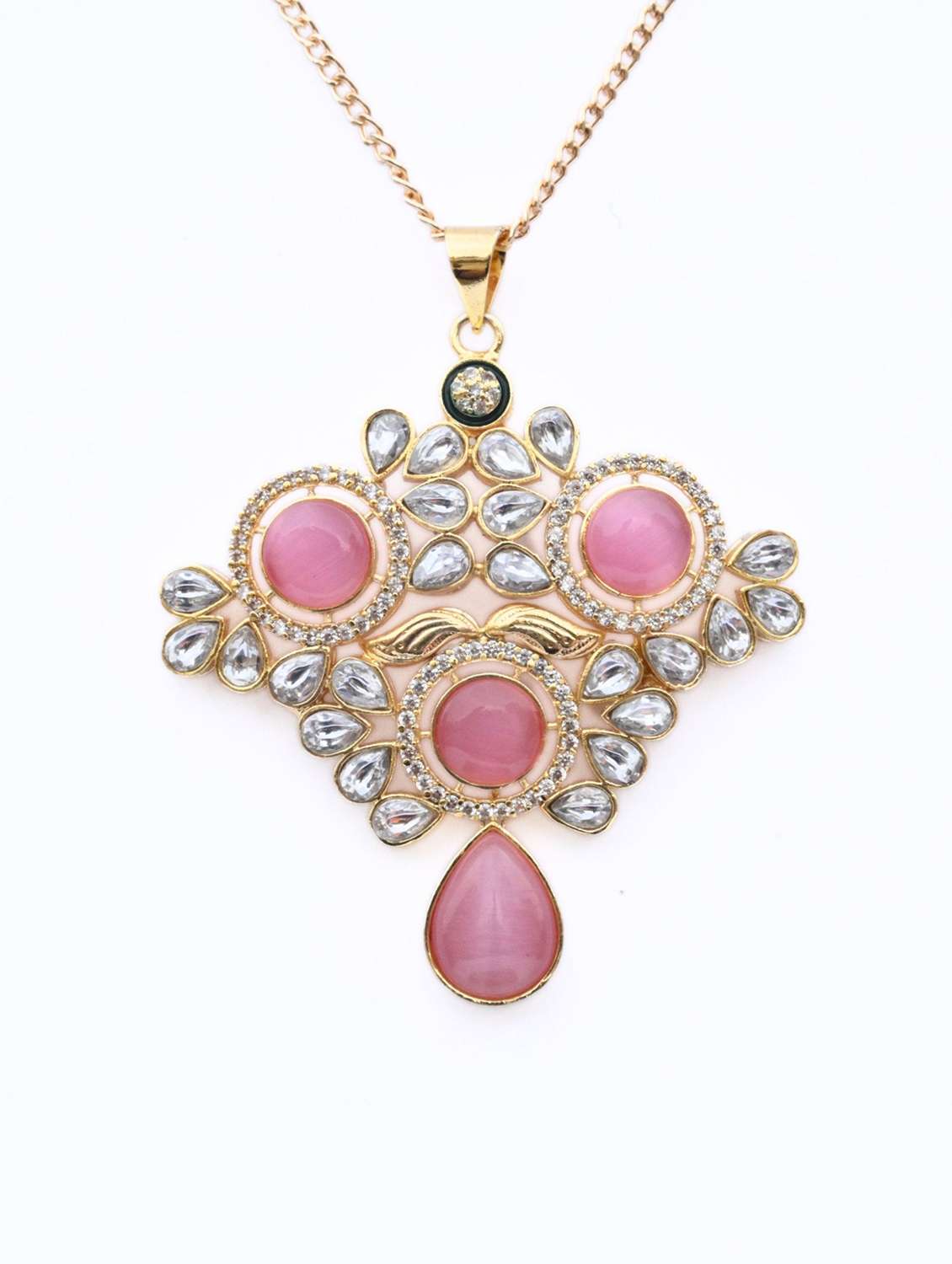 women rhodium pendant set with earring - 22280927 -  Standard Image - 2