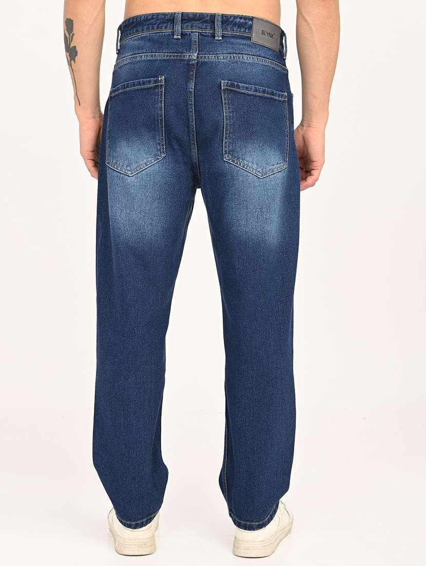 men washed mid rise relaxed fit jeans - 22280950 -  Standard Image - 2