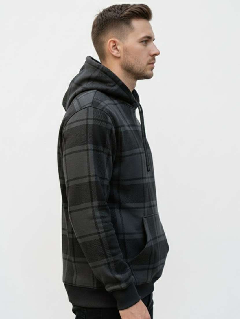 men checkered long sleeve regular fit sweatshirt - 22280965 -  Standard Image - 2