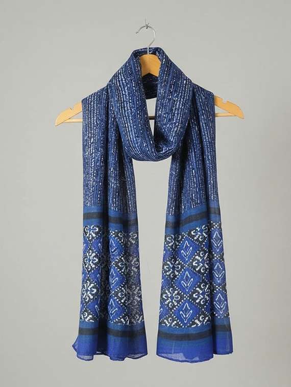 women blue printed dupatta - 22280986 -  Standard Image - 2