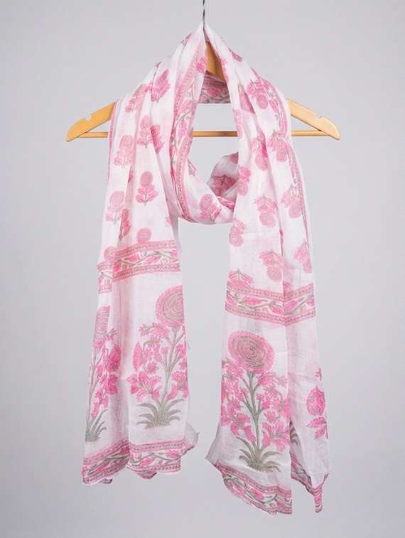 women pink printed dupatta - 22280988 -  Standard Image - 2