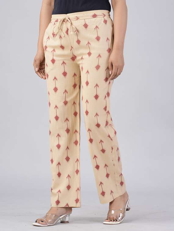 women printed mid rise straight palazzo - 22281193 -  Standard Image - 2