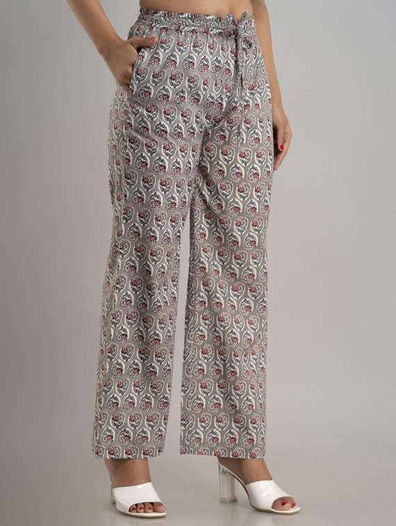 women printed mid rise straight palazzo - 22281197 -  Standard Image - 2