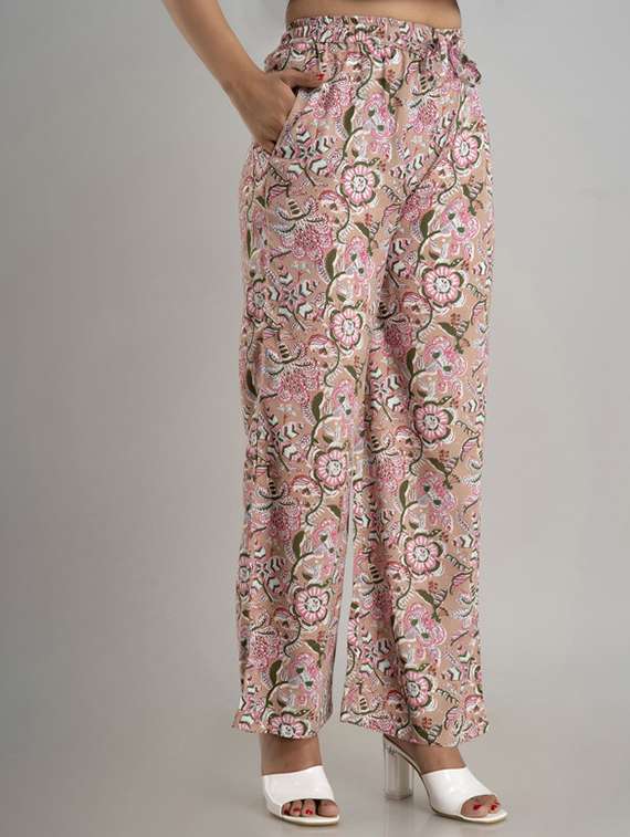 women printed mid rise straight palazzo - 22281199 -  Standard Image - 2