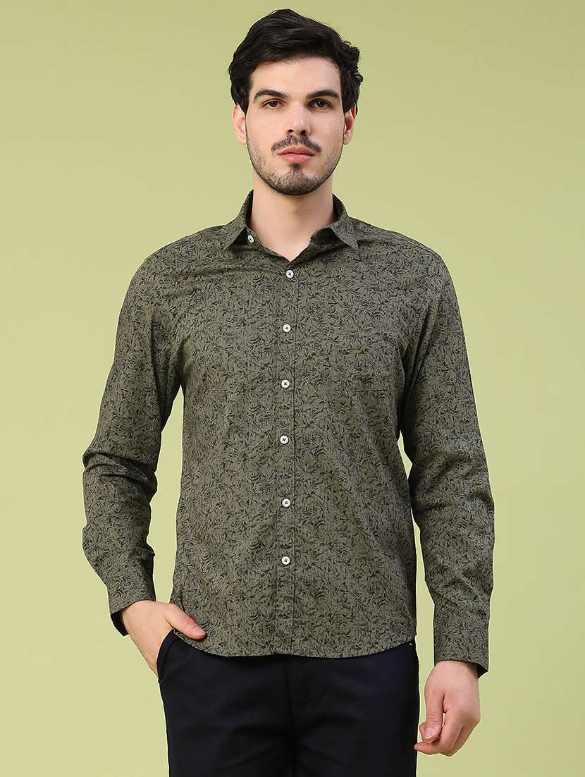 men printed long sleeve regular fit casual shirt - 22281488 -  Standard Image - 2