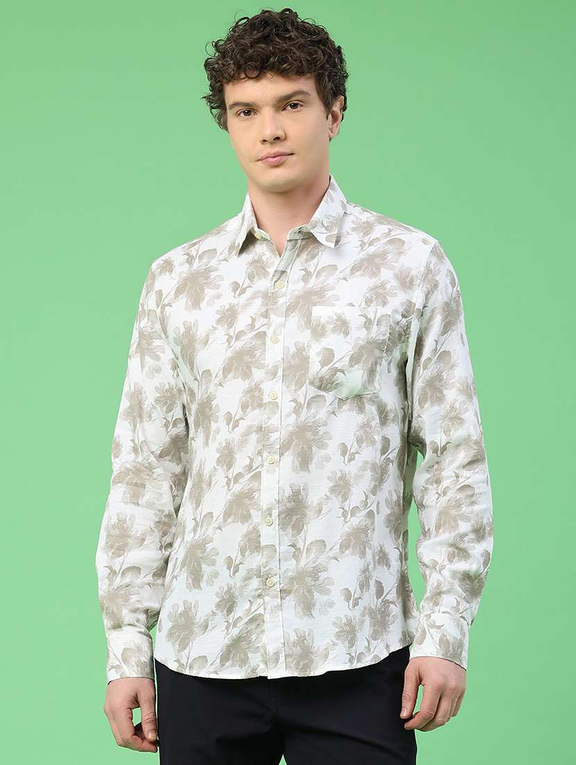 men printed long sleeve regular fit casual shirt - 22281491 -  Standard Image - 2
