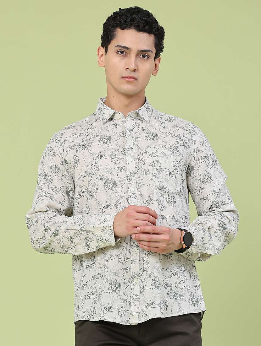 men printed long sleeve regular fit casual shirt - 22281494 -  Standard Image - 2