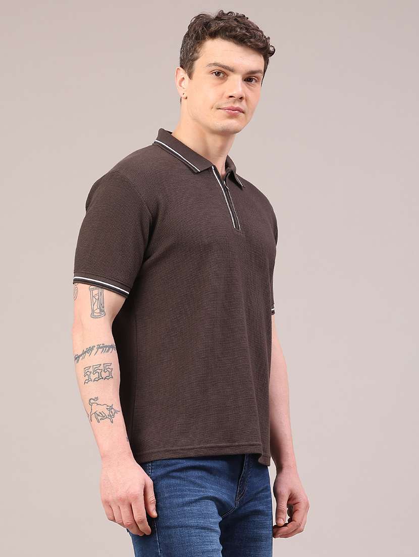 men self design short sleeve regular fit polo t-shirt - 22281651 -  Standard Image - 2