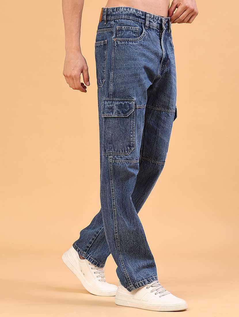 men solid mid rise regular fit cargo  - 22281670 -  Standard Image - 2