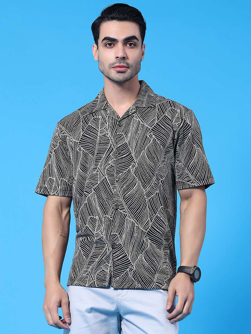 men self design short sleeve regular fit casual shirt - 22281675 -  Standard Image - 2