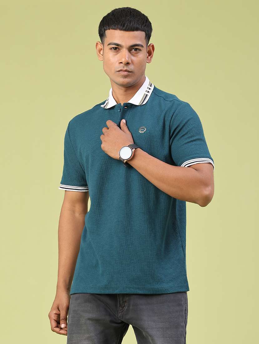 men self design short sleeve regular fit polo t-shirt - 22281681 -  Standard Image - 2