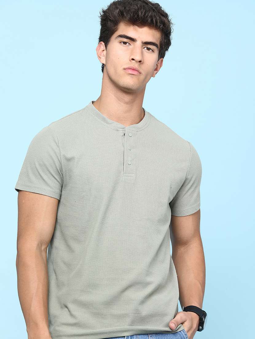men textured short sleeves regular fit t-shirt - 22281755 -  Standard Image - 2