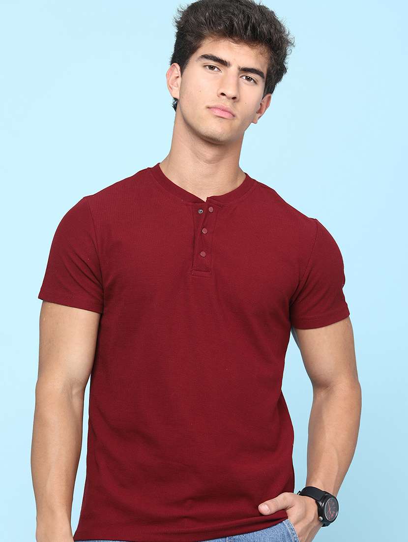 men textured short sleeves regular fit t-shirt - 22281757 -  Standard Image - 2