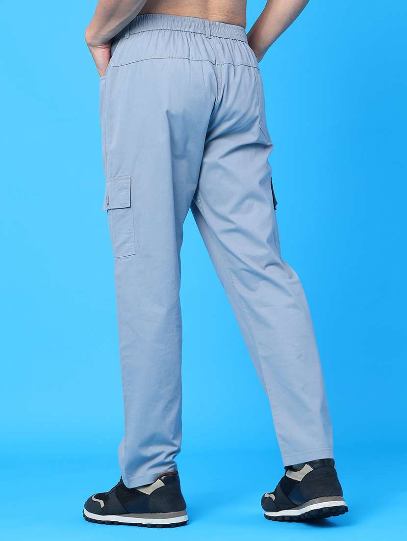 men solid mid rise regular fit cargo - 22281815 -  Standard Image - 2