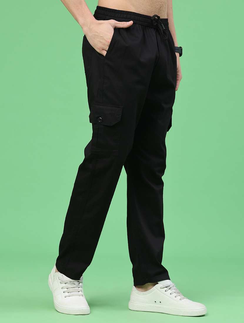 men solid mid rise regular fit cargo  - 22281820 -  Standard Image - 2