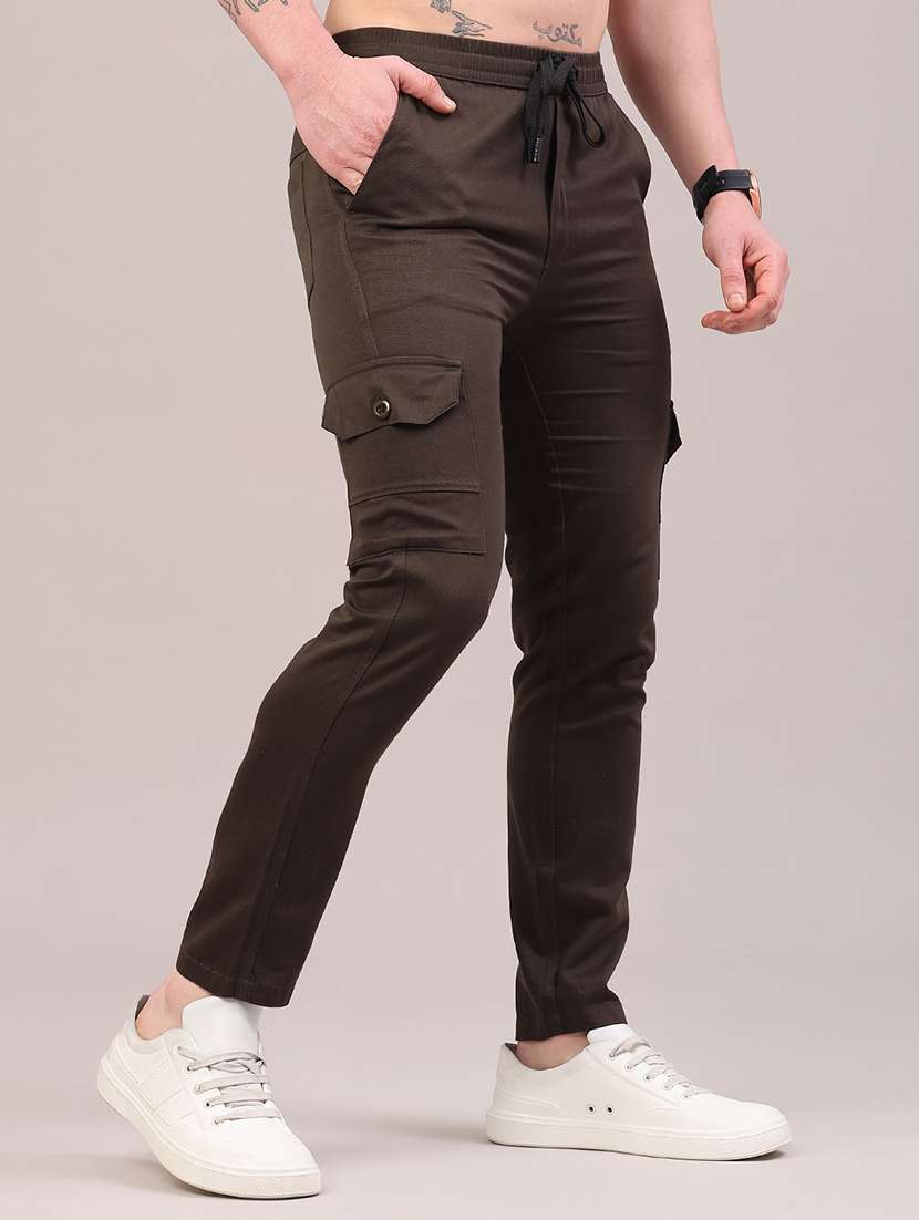 men solid mid rise regular fit cargo  - 22281853 -  Standard Image - 2