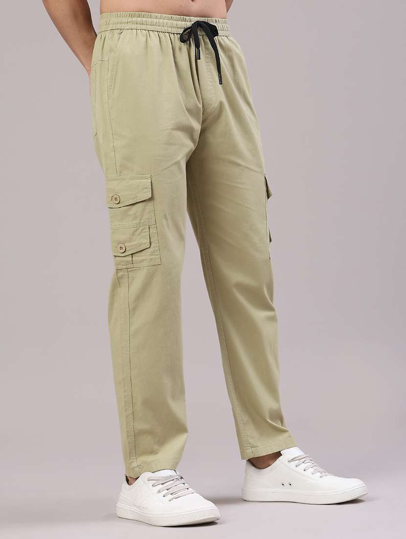 men solid mid rise regular fit cargo  - 22281860 -  Standard Image - 2