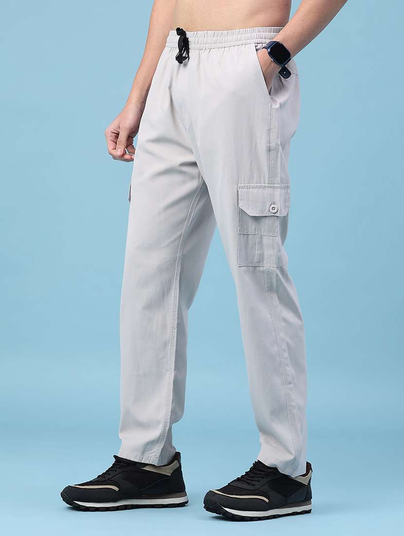 men solid mid rise cargo - 22281870 -  Standard Image - 2