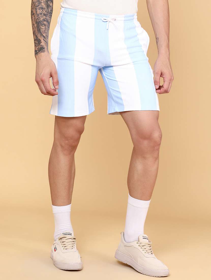 blue cotton shorts three  fourths - 22281918 -  Standard Image - 2