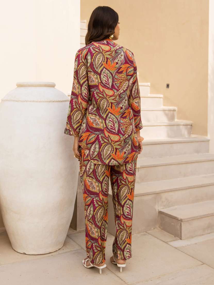 women printed long sleeve co-ord set - 22281983 -  Standard Image - 2