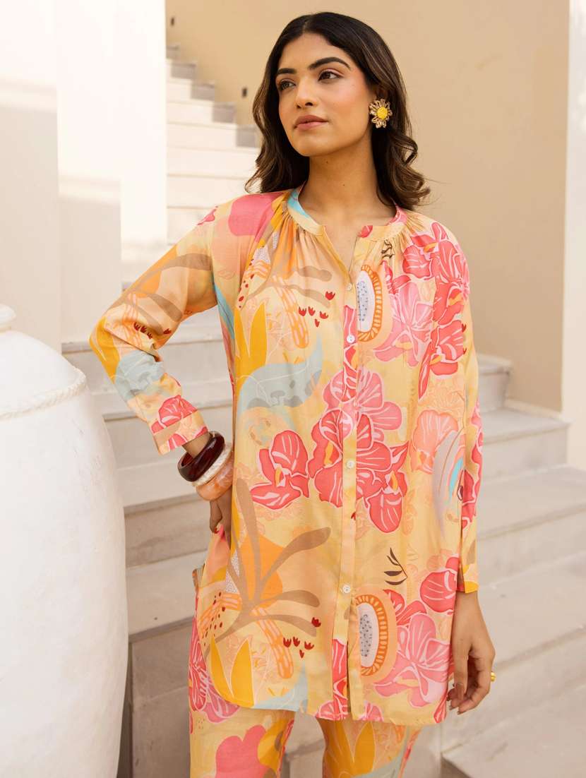 women printed shirt and trouser co-ord set - 22282017 -  Standard Image - 2