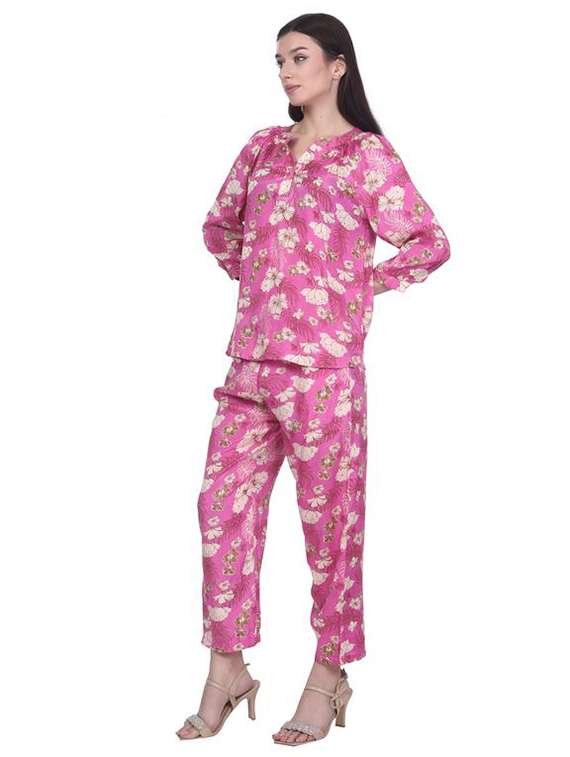 women floral three quarter sleeve ethnic co-ord set - 22282136 -  Standard Image - 2