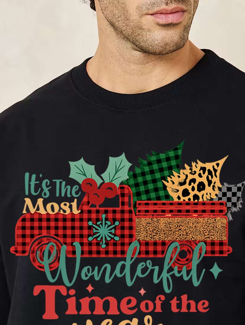 men printed long sleeve regular fit sweatshirt - 22282312 -  Standard Image - 2