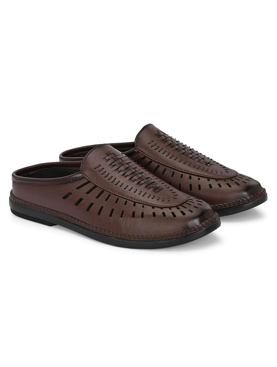 men brown slip on mule - 22282342 -  Standard Image - 2