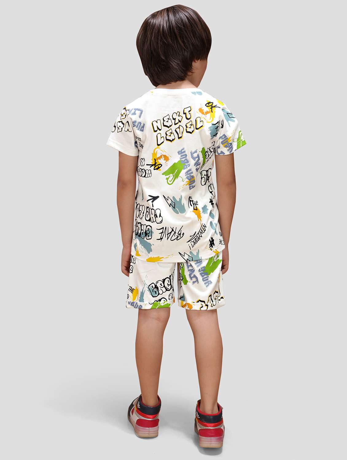 boys printed shorts co-ord set - 22282377 -  Standard Image - 2