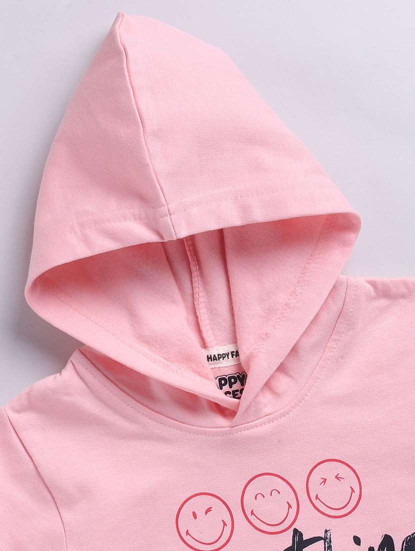 girls printed long sleeve hooded sweatshirt - 22282421 -  Standard Image - 2