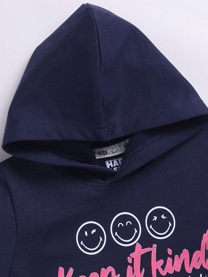 girls printed long sleeve hooded sweatshirt - 22282423 -  Standard Image - 2