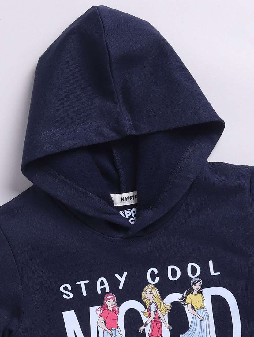 girls printed long sleeve hooded sweatshirt - 22282429 -  Standard Image - 2