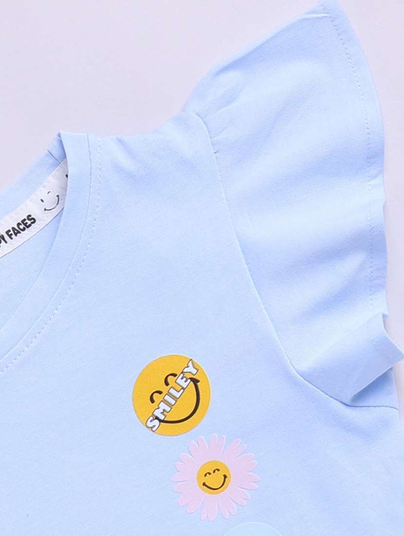 girls printed cap sleeve tee - 22282442 -  Standard Image - 2