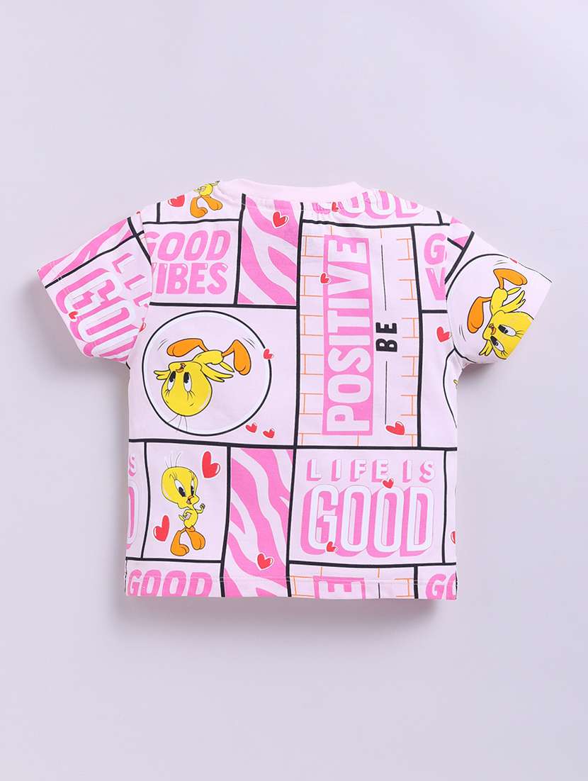 Girls Printed Short Sleeve Tee - 22282458 -  Standard Image - 2